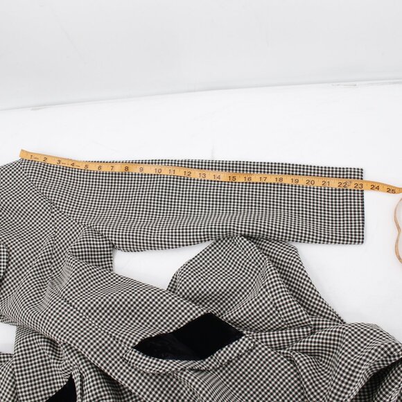 Vintage John Roberts dress womens 10 Houndstooth Velvet trim Button front maxi - Picture 12 of 14